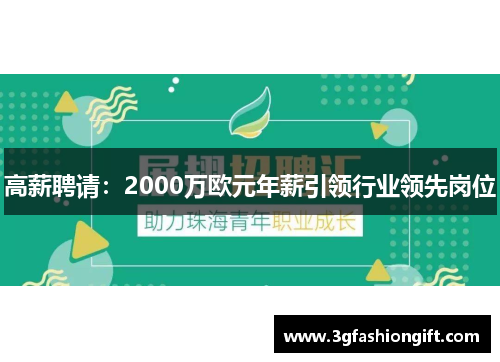 高薪聘请：2000万欧元年薪引领行业领先岗位